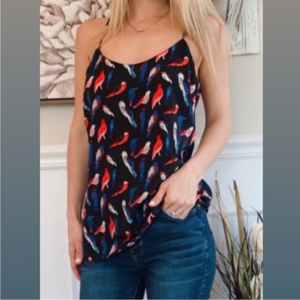 J Crew Factory | Bird Halter Camisole Blouse | Size‎ 4